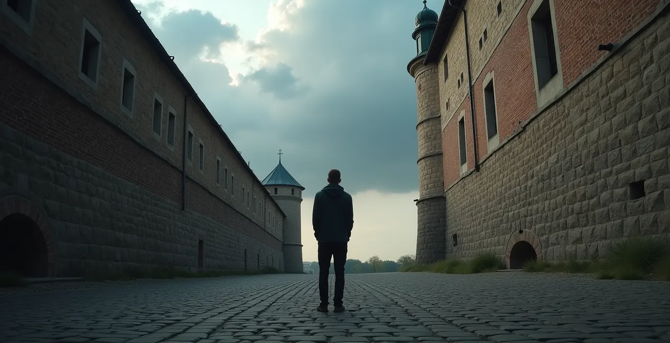 Fortified walls of Alexandrov Kremlin showcasing paranoid architectural design