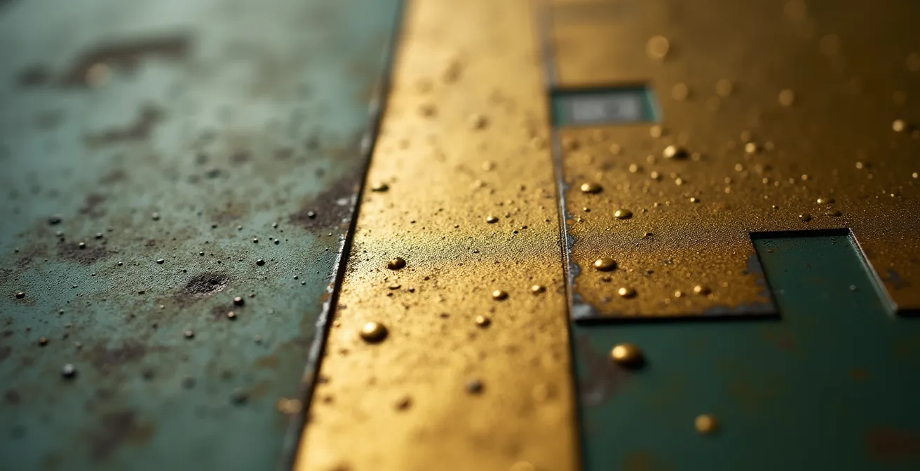 Modern military-themed Orthodox cathedral with khaki green domes against traditional church architecture