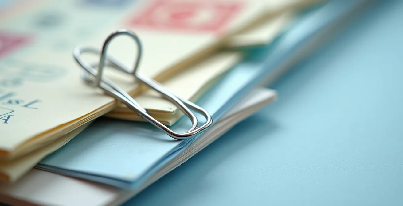 Organized visa application documents ready for submission at visa center